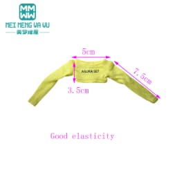 Clothes for Doll Fashion T-Shirts, Mini Shorts, Small Suspenders Fits Blyth Azone OB22 OB24 Doll Accessories