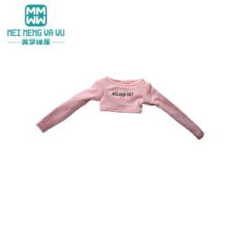 Clothes for Doll Fashion T-Shirts, Mini Shorts, Small Suspenders Fits Blyth Azone OB22 OB24 Doll Accessories