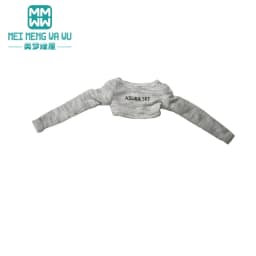 Clothes for Doll Fashion T-Shirts, Mini Shorts, Small Suspenders Fits Blyth Azone OB22 OB24 Doll Accessories