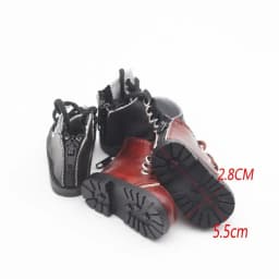 For 1/12 Dolls New Leather Material Doll Shoes College Style Fashion Fashion Boots Brown/Black Clothes Accessories