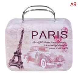 Fashion Metal Mini Suitcase for Dolls Miniature Toys Trunk Dollhouse Decoration