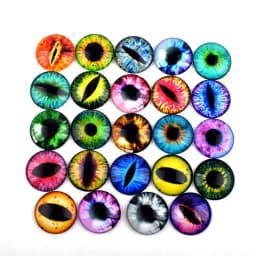 20Pcs Plastic Glass Dolls Eyes DIY Crafts Eyeballs Funny for Children Toys Dinosaur Animal Eyes Time Gem Accessories
