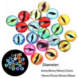 20Pcs Plastic Glass Dolls Eyes DIY Crafts Eyeballs Funny for Children Toys Dinosaur Animal Eyes Time Gem Accessories