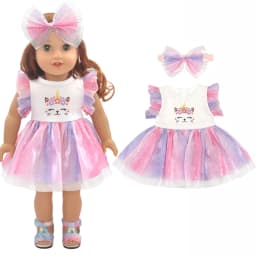 18 Inch American Og Girls Doll Clothes Coat Shirt Lace Skirt 43cm Baby Dolls Dress ChildrenToys Wear