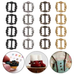 20Pcs Newest 6*6mm Mini Ultra-small Tri-glide Pattern Belt Buckle Doll Bags Buckles DIY Doll Buttons Shoes Clothes Accessories