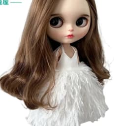 Clothes for Doll Fashion Feather Skirt Pink, White, Black Fits Blyth Azone OB22 OB24 Doll Accessories