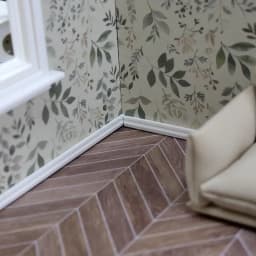 2PCS 1:12 Dollhouse Miniature Miniature Skirting Line Wall Panel Waist Lines White Baseboard Top Line Bathroom Living Room Decor