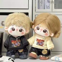 20cm Plush Doll Clothes Set – Cute Cotton Sweater Outfit Replacement for Toy Dolls