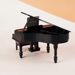 1:12 Dollhouse Miniature Furniture Playset, Piano with Bench Instrument Model, Living Room Décor Doll's House Accessories
