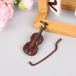 1:12 Dollhouse Miniature Furniture Playset, Piano with Bench Instrument Model, Living Room Décor Doll's House Accessories