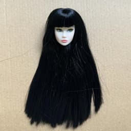Vintage 1/6 PP European Face Doll Heads White Beige Dark Brown Skin Tone Fashion Doll Head Make Up DIY Toy Parts Kids Gifts