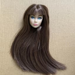 Vintage 1/6 PP European Face Doll Heads White Beige Dark Brown Skin Tone Fashion Doll Head Make Up DIY Toy Parts Kids Gifts