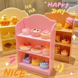 Miniature Supermarket Shelf Display Stand 1/12 Dollhouse Storage Rack Scene Decor Toy For Doll House Accessories