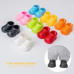 4CM Shoes For Labubu Accessories Multiple Styles Dressing Replacement Doll Shoes DIY Plastic Open Board Shoes Doll Toys