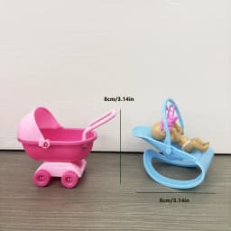 Playhouse Doll Cart Rocking Chair Accessories Pet Set Cute Mini Set Dollhouse Accessories