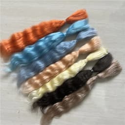 New Pure Mohair Reborn Baby Doll Hair With Tea Brown Coffee Colors Fit For DIY Reborn Baby Doll Wig Easy To Wash And Root