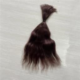 New Pure Mohair Reborn Baby Doll Hair With Tea Brown Coffee Colors Fit For DIY Reborn Baby Doll Wig Easy To Wash And Root