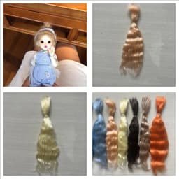 New Pure Mohair Reborn Baby Doll Hair With Tea Brown Coffee Colors Fit For DIY Reborn Baby Doll Wig Easy To Wash And Root