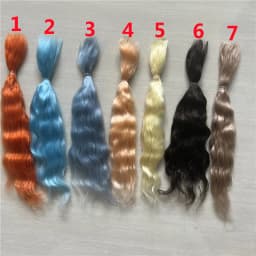 New Pure Mohair Reborn Baby Doll Hair With Tea Brown Coffee Colors Fit For DIY Reborn Baby Doll Wig Easy To Wash And Root