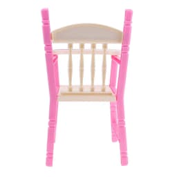 Pink High Chair Dining Chair Model for 9-11inch Reborn Girl Dolls Accessory