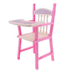 Pink High Chair Dining Chair Model for 9-11inch Reborn Girl Dolls Accessory
