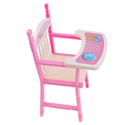 Pink High Chair Dining Chair Model for 9-11inch Reborn Girl Dolls Accessory