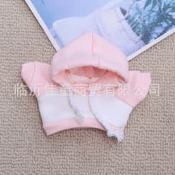 High Energy 3 0 Labubu Clothes Outfit Pink White Colorblock Hoodie Pants Set for 1st 2nd 3rd Gen Vinyl Doll Streetwear Fashion