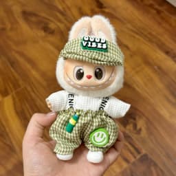 For Labubu Doll Clothes Hu Die Knot Skirt Set Labubu Idol V1 V2 Dolls Clothing Accessories 15/17cm Plush Doll Universal