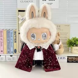 In Stock Zimomo the Leader Angel in Clouds Vinyl Doll LABUBU Cloth Dolls Clothes 58cm King'S Cloak Diamond Set Overalls Gift
