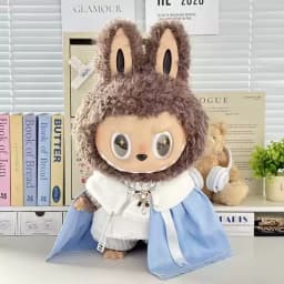 In Stock Zimomo the Leader Angel in Clouds Vinyl Doll LABUBU Cloth Dolls Clothes 58cm King'S Cloak Diamond Set Overalls Gift