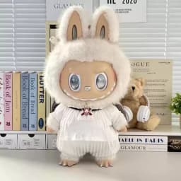 In Stock Zimomo the Leader Angel in Clouds Vinyl Doll LABUBU Cloth Dolls Clothes 58cm King'S Cloak Diamond Set Overalls Gift