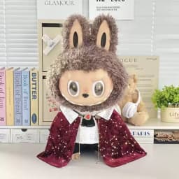 In Stock Zimomo the Leader Angel in Clouds Vinyl Doll LABUBU Cloth Dolls Clothes 58cm King'S Cloak Diamond Set Overalls Gift