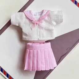 OB11 Doll Uniform Tie Shirt JK Pleated Skirt Clothes School Uniform, Student Set JK Uniform For 12 Points BJD Clothing 1/12