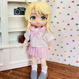 OB11 Doll Uniform Tie Shirt JK Pleated Skirt Clothes School Uniform, Student Set JK Uniform For 12 Points BJD Clothing 1/12