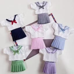OB11 Doll Uniform Tie Shirt JK Pleated Skirt Clothes School Uniform, Student Set JK Uniform For 12 Points BJD Clothing 1/12