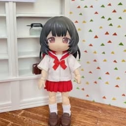 OB11 Doll Uniform Tie Shirt JK Pleated Skirt Clothes School Uniform, Student Set JK Uniform For 12 Points BJD Clothing 1/12