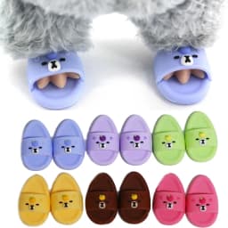 Miniature Cute Capybara Seal Slippers for Labubu Doll Accessories Stylish Casual Shoes for Playtime for Labubu Accessories Shoes