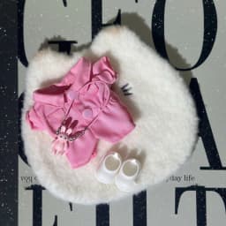 Fashion 17cm Labubu 1st/2nd/3rd Gen Cute Bunny Outfits Pink Bow Set Colorful Cargo Onesie Shoes Sitting Party Doll Clothes