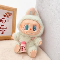 Fashion 17cm Labubu 1st/2nd/3rd Gen Cute Bunny Outfits Pink Bow Set Colorful Cargo Onesie Shoes Sitting Party Doll Clothes