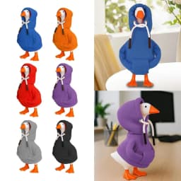 Funny 5 Inch Goose Outfits Red Hoodies Soft Solid Color Mini Porch Goose Hoodies Tabletop Goose Costume for Table Decoration