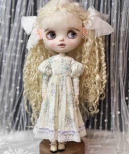 1pcs vintage retro floral rural style 2025 Blythe/landoudou one-piece dress (Fit for Lulu,ymy24,Ob22,24,26,zone, Jenny)