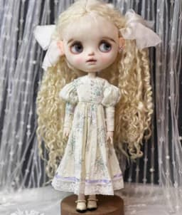 1pcs vintage retro floral rural style 2025 Blythe/landoudou one-piece dress (Fit for Lulu,ymy24,Ob22,24,26,zone, Jenny)