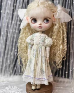 1pcs vintage retro floral rural style 2025 Blythe/landoudou one-piece dress (Fit for Lulu,ymy24,Ob22,24,26,zone, Jenny)
