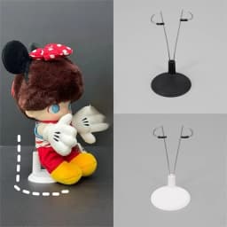 Action Figure Stand Plastic Doll Display Stand Doll Bracket Support Adjustable Doll Stand for Labubu Skull Panda Bear Dolls Toy