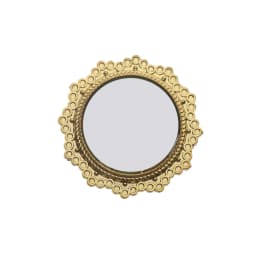 Style Vintage Bathroom Furniture Dollhouse Ornament Mini Gloden Frames Accessories Miniature Retro Mirror 1:12 Scale
