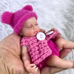 15CM Can Open Mouth Silicone Reborn Doll LouLou Squishy Elastic Silicone Washable Body Palm Doll Toy Christmas Gift
