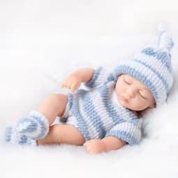 Mini 7 Inch Reborn Doll Sleeping Baby Doll 19cm Born Dolls Baby Toys ,The Best Gift for Girls.