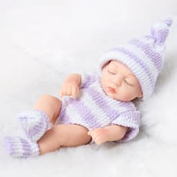 Mini 7 Inch Reborn Doll Sleeping Baby Doll 19cm Born Dolls Baby Toys ,The Best Gift for Girls.