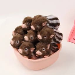 New Striped Pattern Silicone Small Boar Reborn Doll Toy Kids Interactive Educational Decompression Lifelike Cute Piggy Pet Toy