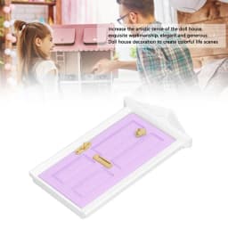 Mini Wooden Door Bright Color Vivid Details Smoother Edge Dollhouse Miniature Fairy Door For 1:12 Doll House GiftsMint